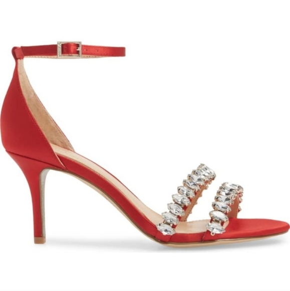 Jewel by Badgley Mischka Melania Crystal Embellished Ankle Strap Sandal - Picture 3 of 7